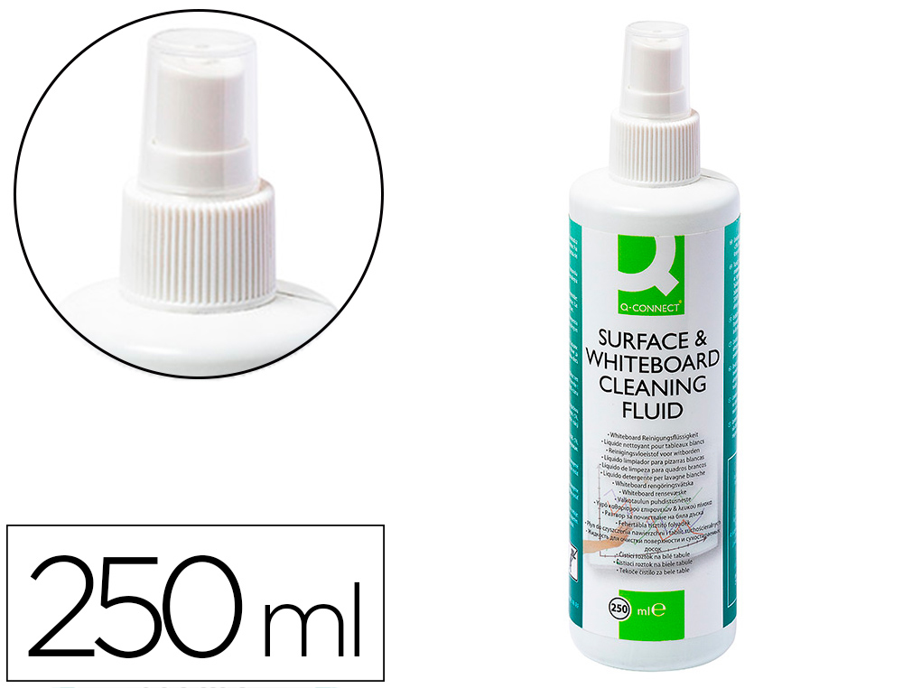 VAPORISATEUR Q-CONNECT MOUSSE NETTOYAGE TABLEAU BLANC NON INFLAMMABLE SANS ALCOOL AROSOL 250ML