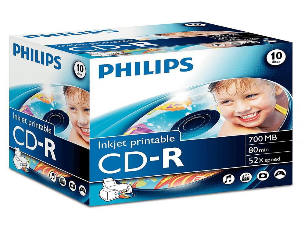 CD-R IMPRIMABLE 80MN 52X PHILICD-R IMPRIMABLE 80MN 52X PHILIPS